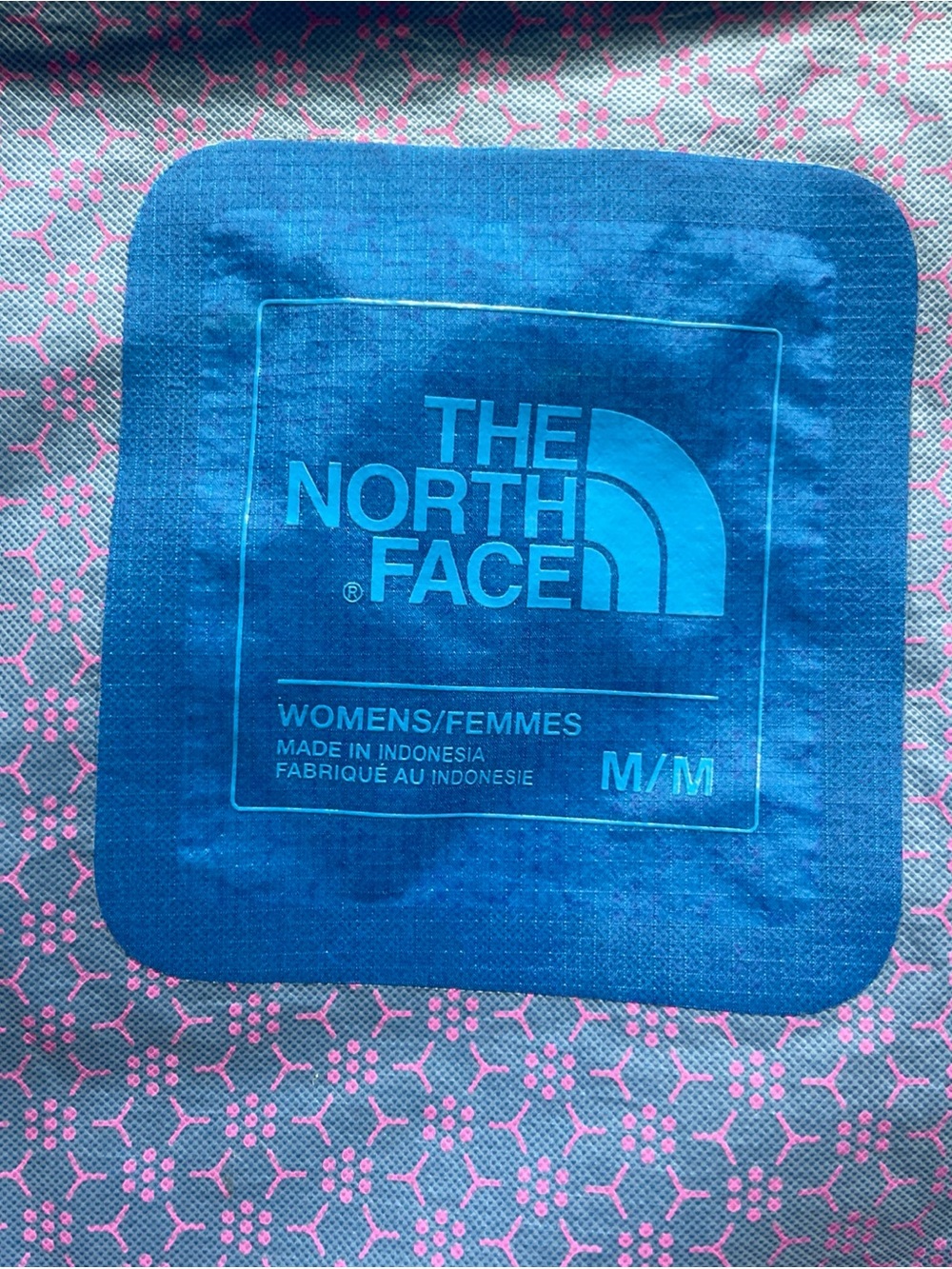 The North Face HyVent 2.5L Rain Jacket Women Medium Blue Waterproof Hooded Shell - Picture 11 of 16